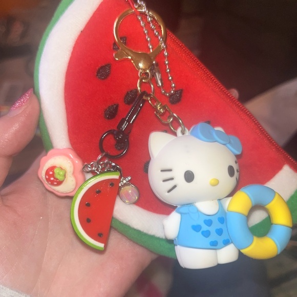 Hello Kitty Accessories - NEW Hello Kitty Watermelon Keychain Set